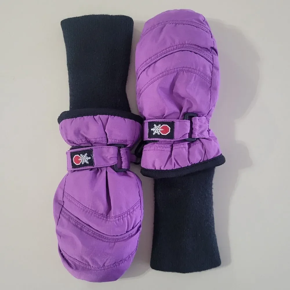 SnowStoppers® Kids Purple Waterproof Long Cuff Winter Thinsulate™ Mittens